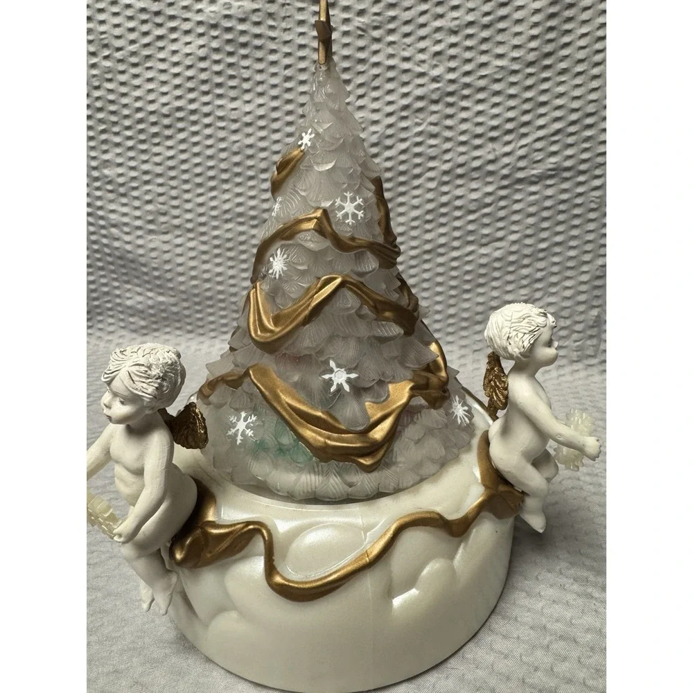 Vintage 1996 Avon Sparkling Angelic Musical Christmas Hark the Herald Angels